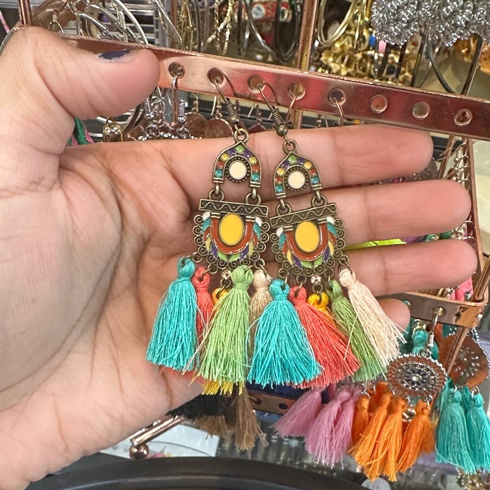 Bohemian Multicolor Tassel Earrings